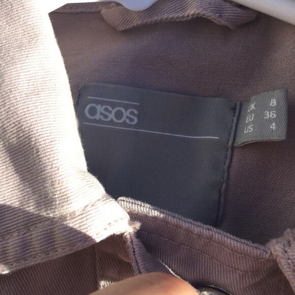 ASOS Womens ruffle collar jacket size 4 mauve cape western pink boho priaire - Picture 2 of 11